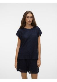 Vero Moda Bluzka Maya 10304457 Granatowy Wide Fit. Kolor: niebieski. Materiał: syntetyk #1