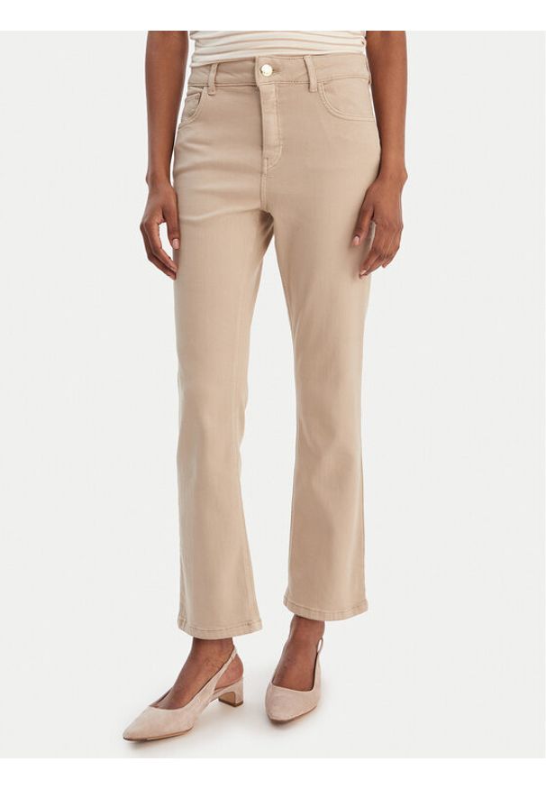 Marella Spodnie materiałowe Sfinge 2615131261 Beżowy Slim Fit. Kolor: beżowy. Materiał: bawełna
