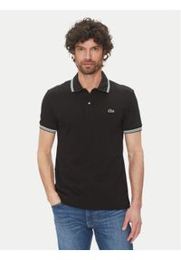 Lacoste Polo PH9875 Czarny Regular Fit. Typ kołnierza: polo. Kolor: czarny. Materiał: bawełna