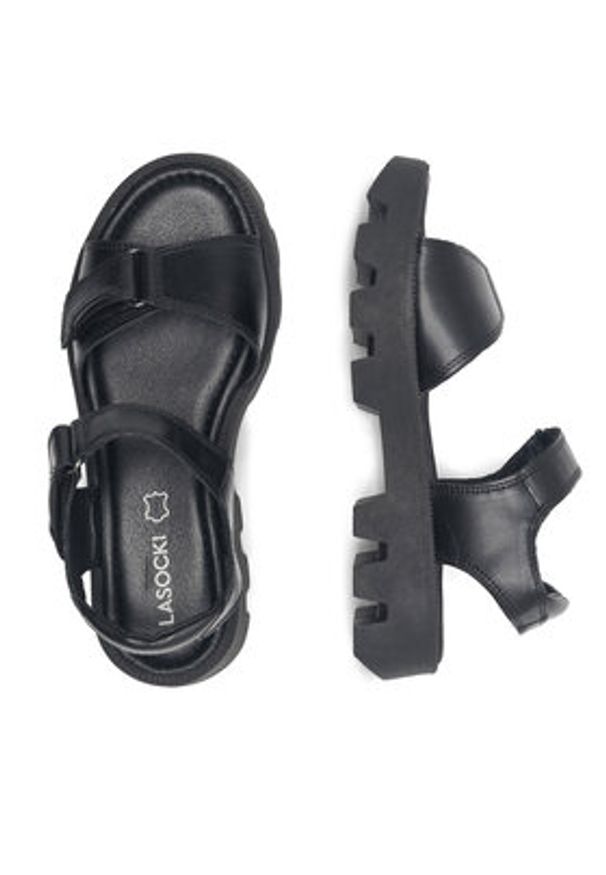 Lasocki Sandały GENUA ARC-HANKA-08 Czarny. Kolor: czarny. Materiał: skóra