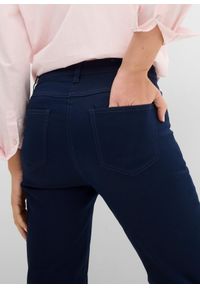 bonprix - Dżinsy Straight, mid waist, z wygodnym paskiem. Stan: podwyższony. Kolor: niebieski #3