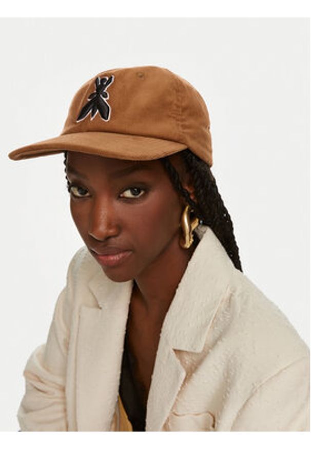 Patrizia Pepe Czapka z daszkiem 8F1651/A476-B524 Brązowy. Kolor: brązowy. Materiał: bawełna
