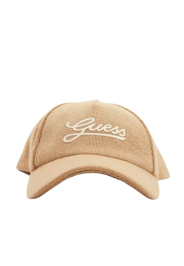 Guess - GUESS Beżowa czapka z daszkiem Baseball Cap. Kolor: beżowy