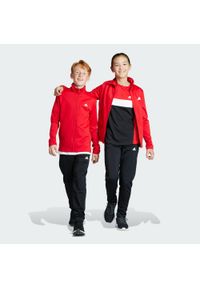 Adidas - Essentials Big Logo Track Suit. Kolor: wielokolorowy, czerwony, biały. Materiał: materiał