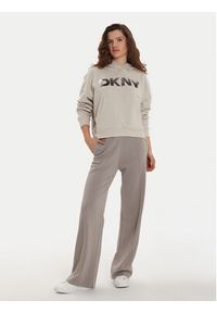 DKNY Bluza DP4T1031 Beżowy Regular Fit. Kolor: beżowy. Materiał: bawełna, syntetyk #5