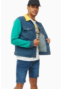 Wrangler - WRANGLER CLASSIC JACKET MĘSKA KURTKA JEANSOWA UNITY BLUE W448TM71R. Materiał: jeans