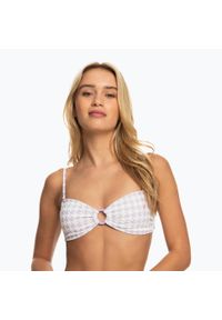 Roxy - Góra od stroju kąpielowego ROXY Check It Bandeau. Kolor: fioletowy, wielokolorowy, różowy