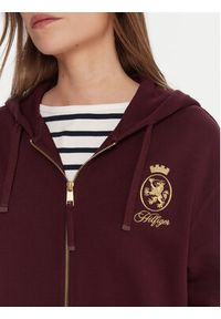 TOMMY HILFIGER - Tommy Hilfiger Bluza WW0WW46126 Bordowy Regular Fit. Kolor: czerwony. Materiał: bawełna #5