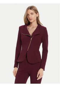 Rinascimento Marynarka CFC0125220003 Bordowy Slim Fit. Kolor: czerwony. Materiał: syntetyk