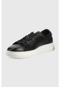 GANT - Gant sneakersy skórzane Blancci kolor czarny. Nosek buta: okrągły. Zapięcie: sznurówki. Kolor: czarny. Materiał: skóra