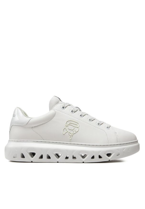 Karl Lagerfeld - KARL LAGERFELD Sneakersy KL54530 Biały. Kolor: biały. Materiał: skóra