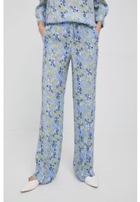 JOOP! - Joop! spodnie damskie szerokie high waist. Stan: podwyższony. Kolor: niebieski. Materiał: tkanina #3