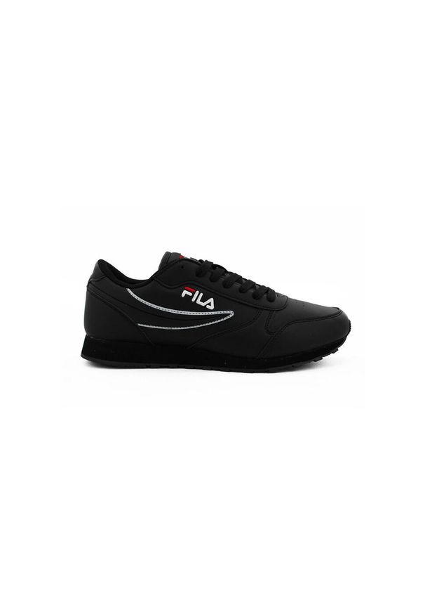 Buty do chodzenia męskie Fila Orbit. Zapięcie: sznurówki. Kolor: czarny. Materiał: guma, skóra, tkanina, materiał, syntetyk. Szerokość cholewki: normalna. Sport: turystyka piesza