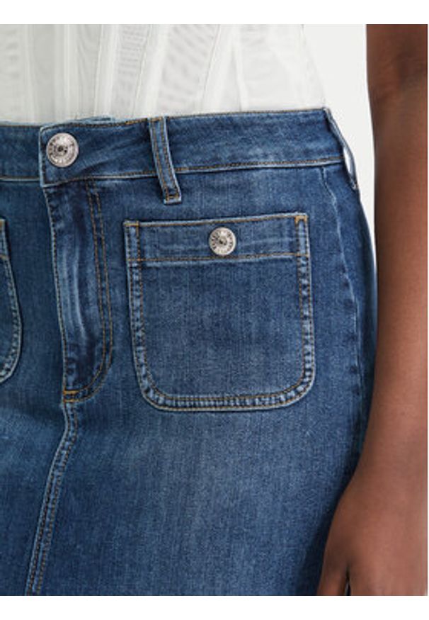Liu Jo Spódnica jeansowa UA6259 D0275 Niebieski Regular Fit. Kolor: niebieski. Materiał: bawełna
