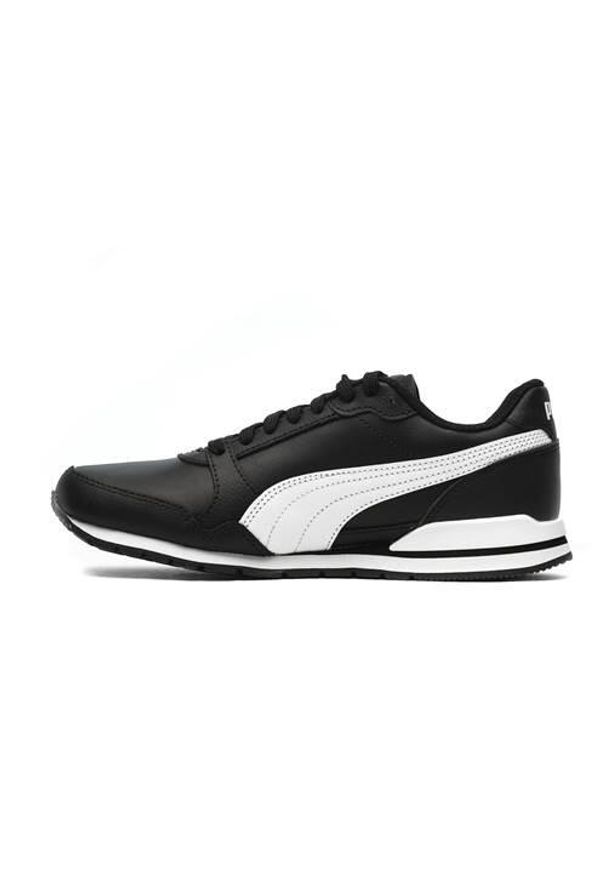 Buty do chodzenia damskie Puma ST Runner V3 L JR. Okazja: na co dzień. Zapięcie: sznurówki. Kolor: biały, wielokolorowy, czarny. Materiał: materiał, skóra, syntetyk. Szerokość cholewki: normalna. Sport: turystyka piesza