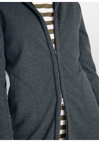 bonprix - Bluza rozpinana z kapturem z podszewką barankiem. Typ kołnierza: kaptur. Kolor: szary. Materiał: futro #2