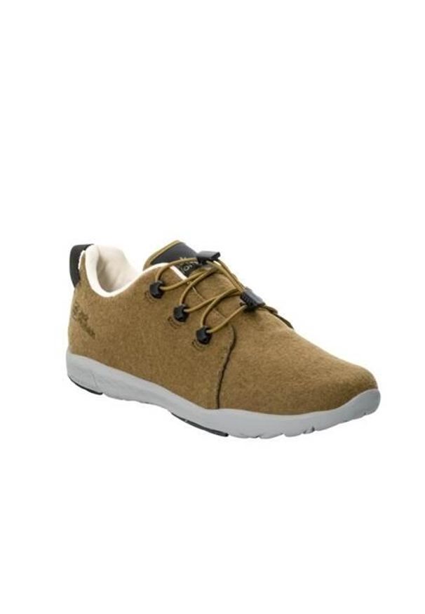 Buty do chodzenia damskie Jack Wolfskin Spirit Wool Low. Kolor: żółty. Materiał: wełna. Szerokość cholewki: normalna. Sport: turystyka piesza