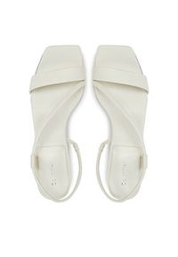 Calvin Klein Sandały Heel Sandal 50 Squared Lth HW0HW02534 Biały. Kolor: biały. Materiał: skóra #5