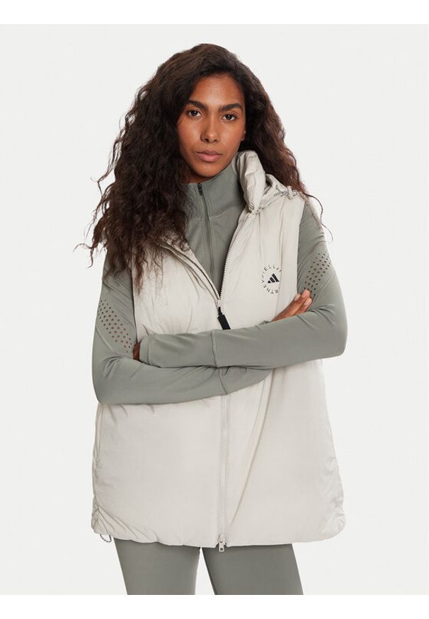 Adidas by Stella McCartney - adidas by Stella McCartney Bezrękawnik JM3673 Szary Loose Fit. Kolor: szary. Materiał: syntetyk. Długość rękawa: bez rękawów