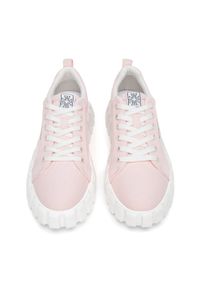 Wittchen - Damskie sneakersy na platformie różowe. Okazja: na co dzień. Nosek buta: okrągły. Kolor: różowy. Materiał: materiał. Obcas: na platformie #7