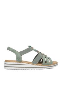 Rieker Sandały CEO-V0649-52 Zielony. Kolor: zielony. Materiał: skóra #1