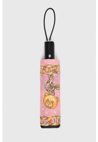 MOSCHINO - Moschino parasol kolor różowy. Kolor: różowy #2
