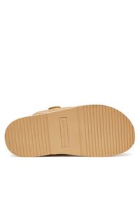 TOMMY HILFIGER - Tommy Hilfiger Klapki Double Strap Raffia FW0FW08940 Beżowy. Kolor: beżowy #4