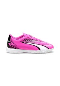 Dziecięce buty piłkarskie Puma Ultra Play Indoor. Kolor: różowy. Materiał: syntetyk, materiał. Sport: piłka nożna #1