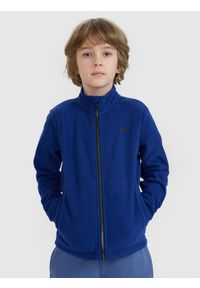 4f - 4F Polar regular ze stójką chłopięcy - niebieski 158 (12-13 lat). Typ kołnierza: kołnierzyk stójkowy. Kolor: niebieski. Materiał: polar. Wzór: gładki. Sezon: lato. Sport: turystyka piesza, wspinaczka, snowboard, narciarstwo #1