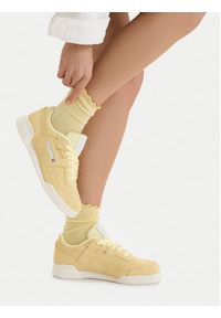 Reebok Sneakersy EO-WORKOUT PLUS 100256570 Żółty. Kolor: żółty. Materiał: skóra, zamsz. Model: Reebok Workout #11