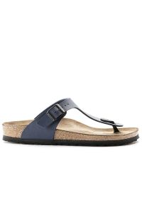 Japonki Birkenstock Gizeh 143621 - granatowe. Zapięcie: pasek. Kolor: niebieski. Materiał: lakier, welur, zamsz, materiał, skóra, syntetyk #1