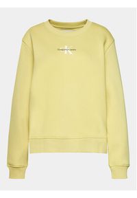 Calvin Klein Jeans Bluza J20J221339 Żółty Regular Fit. Kolor: żółty. Materiał: syntetyk, bawełna #6