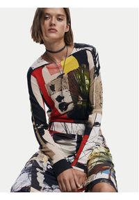 Desigual Sweter Collagelacro 25SWJF27 Kolorowy Regular Fit. Materiał: wiskoza. Wzór: kolorowy #7