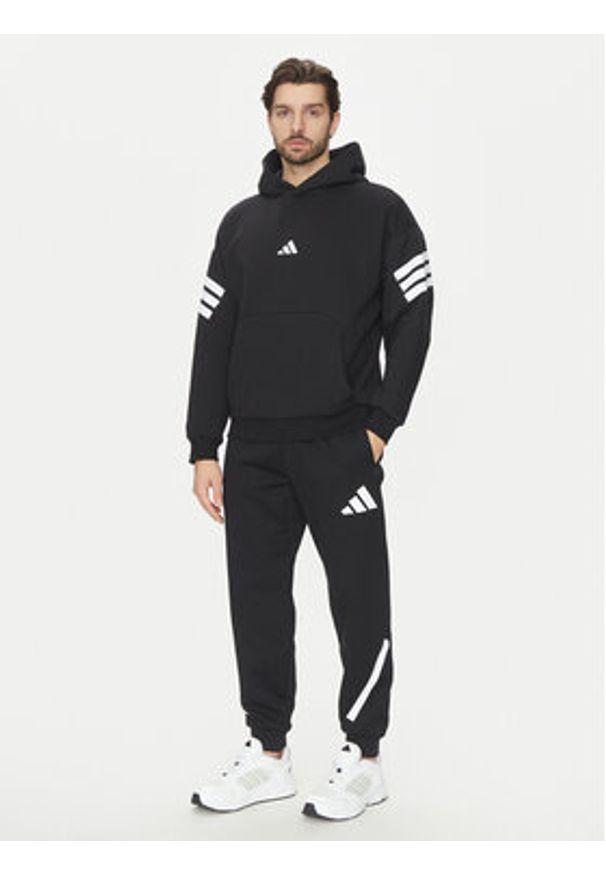 Adidas - adidas Bluza Future Icons 3-Stripes JD4838 Czarny Regular Fit. Kolor: czarny. Materiał: syntetyk, bawełna
