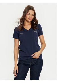 Marciano Guess T-Shirt 5RGI03 6008A Granatowy Regular Fit. Kolor: niebieski. Materiał: bawełna #1