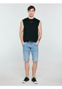 Big-Star - Koszulka męska bez rękawów czarna Irrer 907. Okazja: na co dzień. Kolor: czarny. Materiał: materiał, jeans, tkanina, dresówka. Długość rękawa: bez rękawów. Wzór: nadruk. Styl: sportowy, klasyczny, casual #3