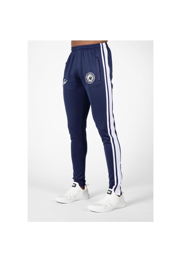 GORILLA WEAR - Spodnie fitness męskie Gorilla Wear Stratford Track Pants. Kolor: niebieski. Materiał: dresówka. Sport: fitness
