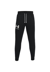 Under Armour - Długie Spodnie Dresowe Rival Terry Jogger. Kolor: wielokolorowy, biały. Materiał: dresówka, materiał, bawełna