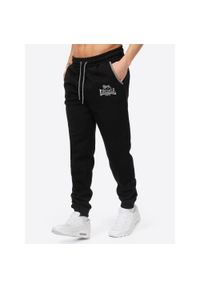 Spodnie do biegania Lonsdale Two Tones. Kolor: czarny. Materiał: dresówka. Styl: sportowy #1