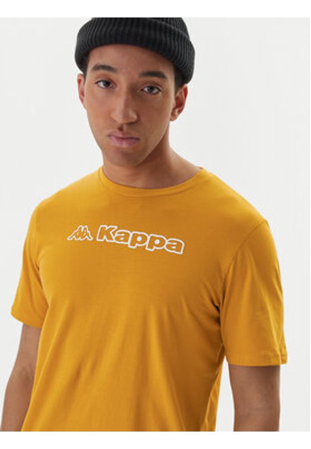Kappa T-Shirt Feddu 311H7HW Żółty Regular Fit. Kolor: żółty. Materiał: bawełna