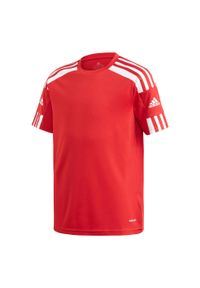 Adidas - Koszulka treningowa dla dzieci adidas Squadra 21 Jersey Youth. Kolor: biały, czerwony, wielokolorowy. Materiał: jersey