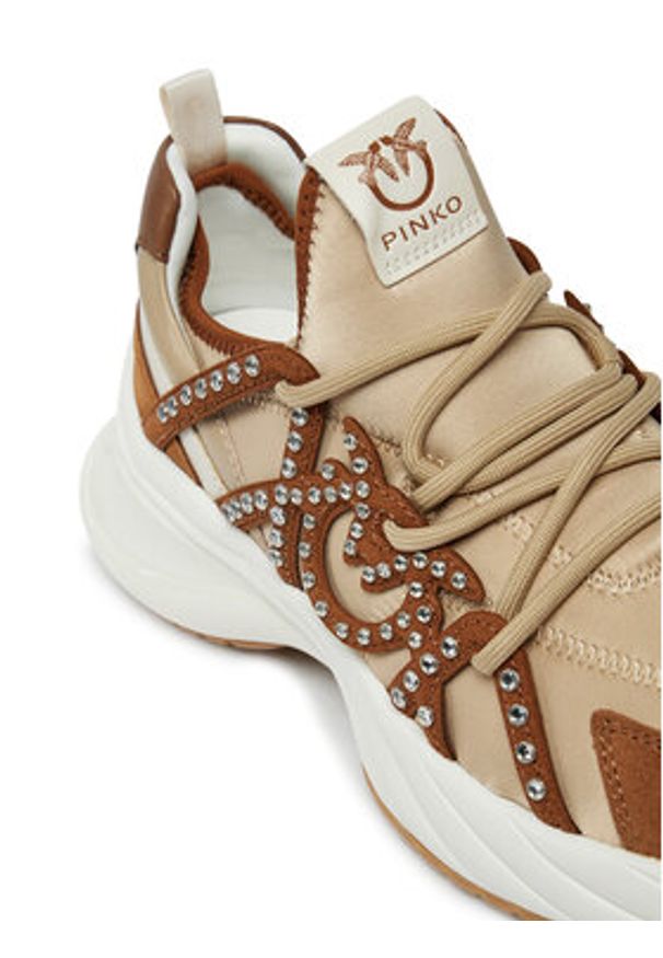 Pinko - PINKO Sneakersy Ariel 16 SS0085T029 Brązowy. Kolor: brązowy. Materiał: zamsz, skóra