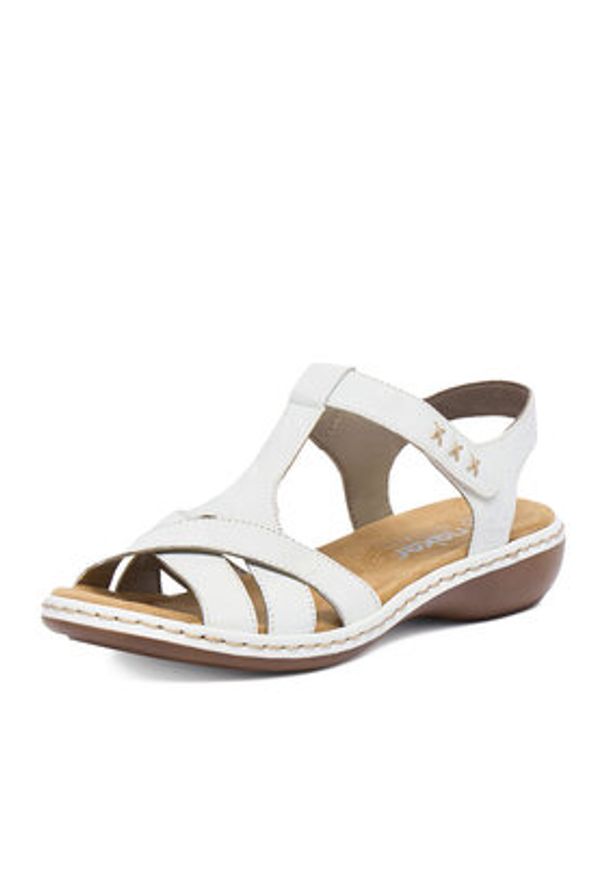Rieker Sandały CEO-65919-80 Biały. Kolor: biały. Materiał: skóra