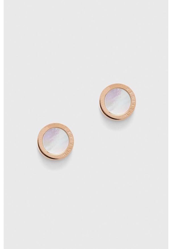 TOMMY HILFIGER - Tommy Hilfiger kolczyki. Kolor: złoty