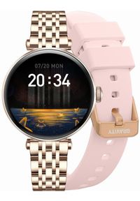 Smartwatch Gravity Smartwatch Różowo-złoty srebrny różowy 2 Paski GT26-4. Rodzaj zegarka: smartwatch. Kolor: srebrny, złoty, wielokolorowy, różowy #1