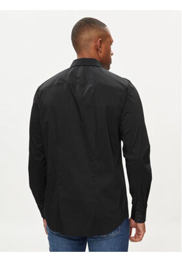 Guess Koszula Sunset M1YH20 W7ZK1 Czarny Slim Fit. Kolor: czarny. Materiał: bawełna