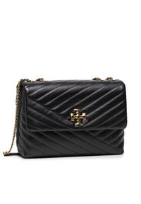 Tory Burch Torebka Kira Chevron Convertible Shoulder Bag 90446 Czarny. Kolor: czarny. Materiał: skórzane