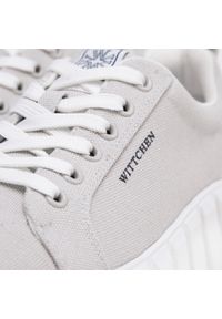 Wittchen - Damskie sneakersy na platformie szare. Okazja: na co dzień. Nosek buta: okrągły. Kolor: szary. Materiał: materiał. Obcas: na platformie #10