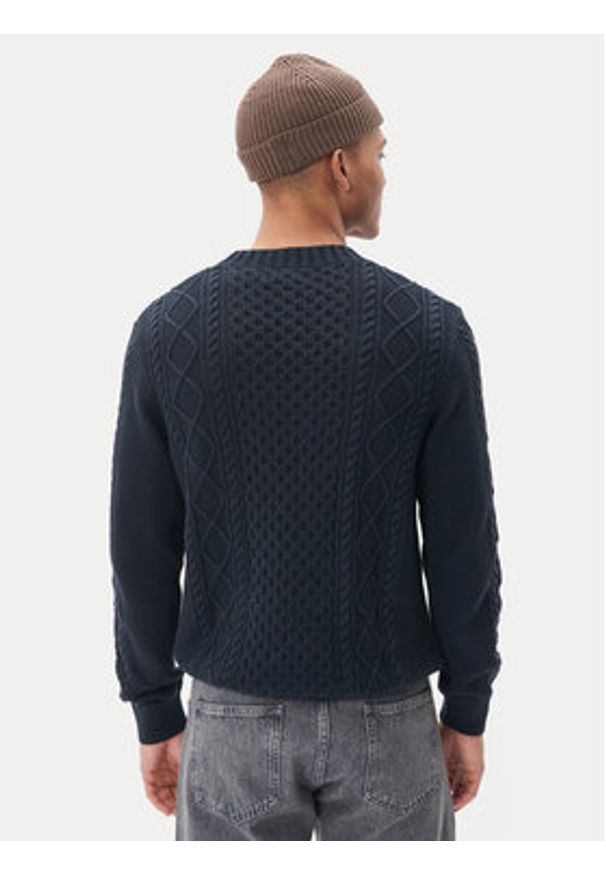 Matinique Sweter Triton 30207487 Granatowy Regular Fit. Kolor: niebieski. Materiał: bawełna