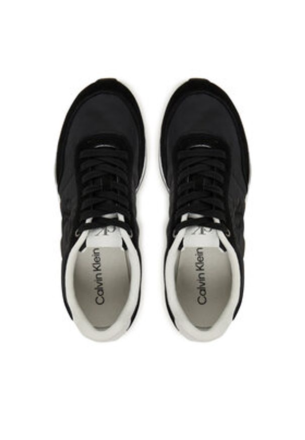 Calvin Klein Sneakersy Retro Runner Lace Up Nylon Mg YW0YW01990 Czarny. Kolor: czarny. Materiał: materiał